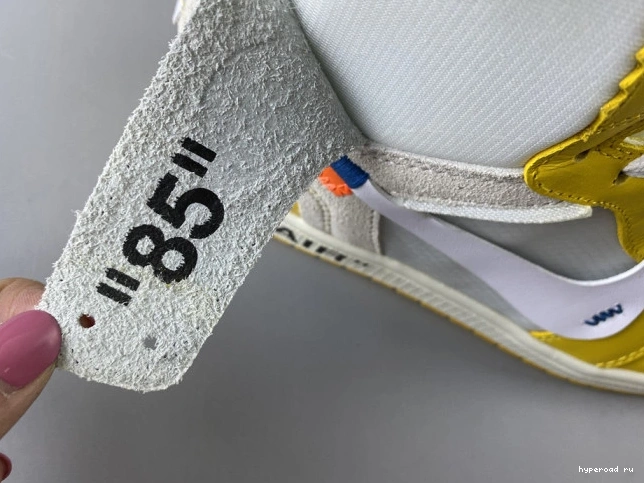 Air White AQ0818-149 Powder Off-White x 1 Yellow-Cone Dark NRG Jordan 0820